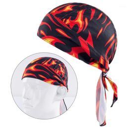 Cycling Caps Masks Outdoor Ademend rijsportdop Zachte snelle druoge hoofdomwikkel Sunhat voor wandelende klimrunning - vrije size1