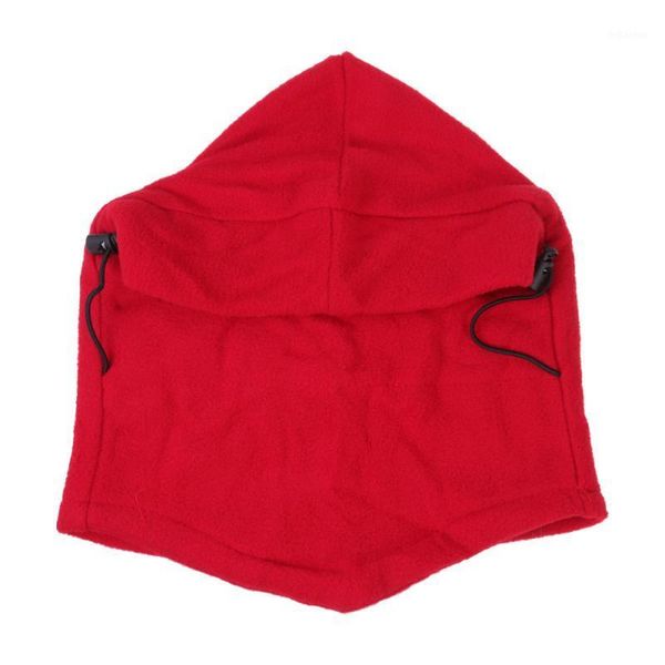 Casquettes de cyclisme, masques d'extérieur, coupe-vent, garde au chaud, masque facial en polaire, cagoule de vélo, chapeau d'hiver, foulard de tête, Ski (rouge)