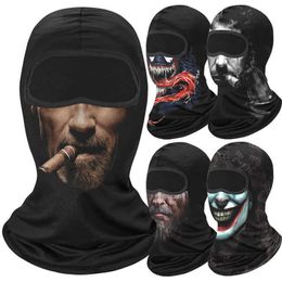 Cycling Caps Masks Outdoor Sunscreen Balaclava Men Venom Skull Sports Scarf Riding Full Face Mask Cover Multifunction Bandana MTB Bicycle Hoofddeksel J230422