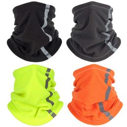 Fietspappen maskers buiten winter warme fleece nek sjaals reflecterende skihals dekmasker motorfiets half gezicht masker sjaal riding motorrijder winddicht J230422