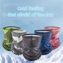 Casquettes De Cyclisme Masques Imprimé Été Respirant Cool Bandana Randonnée Chasse Cyclisme Course Écharpe Ski Équitation Pêche Sports Demi Masque Hommes Femmes J0422