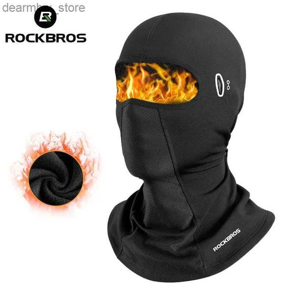 Capas de ciclismo Máscaras Rockbros Balaclava Hat Winter Winter Women Motorcycle Marker Cycling Cusming Taps Liner de revestimiento a prueba de viento L48 L48