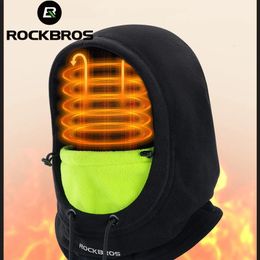 Casquettes de cyclisme Masques ROCKBROS écharpe de cyclisme hiver casquette d'équitation ski coupe-vent respirant masque cagoule couvre-chef complet chapeau chaud masque d'extérieur 231108