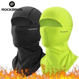 Gorras de ciclismo Máscaras ROCKBROS Mantener caliente Pasamontañas Invierno Mujeres para hombre Motocicleta Casco de bicicleta Casquillo interior Esquí Mascarilla Térmica Sombrero a prueba de viento 231031