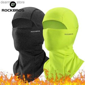 Cycling Caps Masks Masks RockBros bewaren Warme Balaclava Winter Winter Women Mens Motorcycle Bike Helmet Binnenkap Cycling Skiing Gezicht Masker Thermische winddichte hoed L48