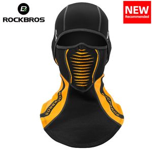 Fietsmutsen Maskers Rockbros officieel Winter Thermisch Fleece Skimasker Volledige gezichtsbedekking Snowboard Kap Sjaals Sport Winddicht Hoofddeksel Bivakmuts 230915