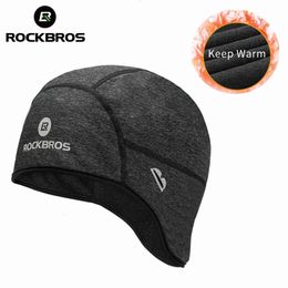 Cycling Caps Masks ROCKBROS Casquettes d'hiver Cyclisme Bandana Casquettes de vélo Coupe-vent Ski Équitation Moto Chapeau Hiver Bandeau Winter Bandana 231216