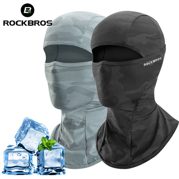 Casquettes de cyclisme Masques ROCKBROS Femmes Hommes Balaclava Protection Solaire Vélo Électrique Moto Masque Complet Glace Soie Coiffures Vélo Printemps Été 230801