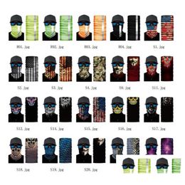 Casquettes de cyclisme Masques Skl Demi-Masque Écharpe Bandana Vélo Moto Anti-poussière Foulards Festival Cosplay Ski Biker Bandeau Dro Dhky4