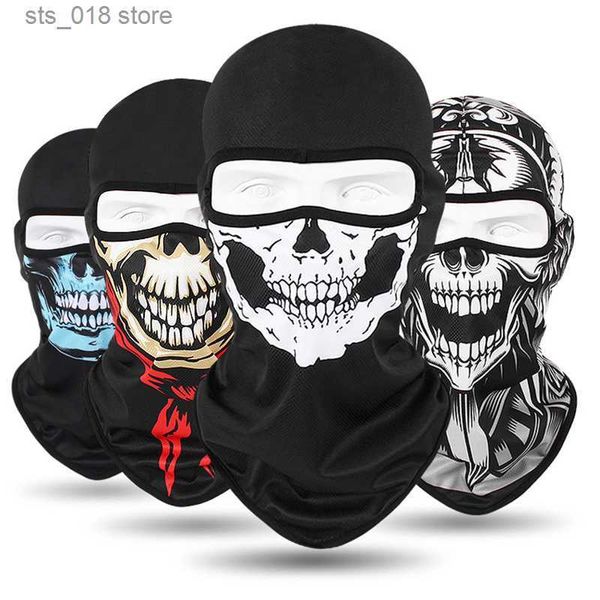 Casquettes de cyclisme Masques Crâne Imprimer Bandana Balaclava Masque Complet Écharpe Pêche En Plein Air Chasse Randonnée Vélo Cache-Cou Visage Couverture Bouclier T230718