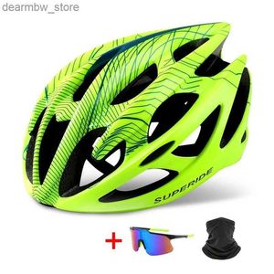Cycling Caps Masks Superide Outdoor Road Bike Mountain Bike -helm met achtergrondlicht Ultralight DH MTB Bicycle Helmet Sport Riding Cycling Helmet L48