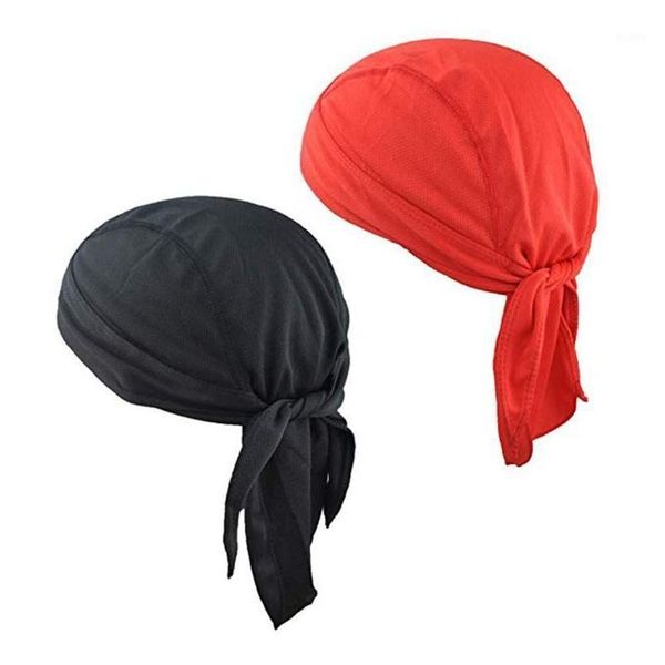 Gorras de ciclismo Máscaras Sudor Wicking Beanie Cap Bufanda para la cabeza Sombreros de pirata de secado rápido para hombres Mujeres Correr Montar Bandana Pañuelo en la cabeza Ciclismo DHJV7