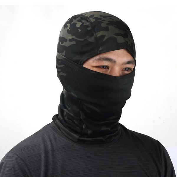 Capas de ciclismo Máscaras Camuflaje táctico Full Full Mask CS Game Hunting Riding Sports Helmet Fining Capacina al aire libre Militar Militaria 231216