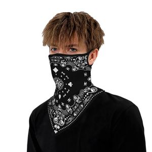 Fietsenkappen maskers unisex mannen vrouwen gezicht sjaal bandana oorlussen balaclava nek beekjes digitale gedrukte winddichte dunne wrap wandel sjaals