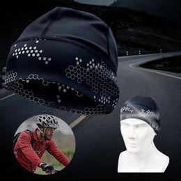 Casquettes de cyclisme Masques Unisexe Réfléchissant Running Hat Beanie Skull Cap Thermal Night Walking Casual
