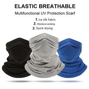 Cycling Caps Masks UV Protection Sjang Ice Silk Face Cover Neck Tube Sneldrogende Outdoor Fishing Cycling Face Head Wrap Cover ADMAKELIJK BANDANA 230403