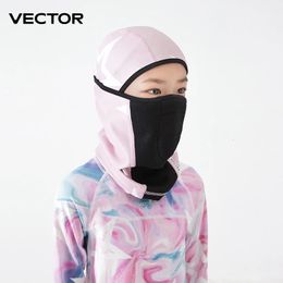 Gorros de ciclismo Máscaras VECTOR Niños Invierno Ciclismo Máscara Polar Térmico Mantener caliente A prueba de viento Ciclismo Mascarilla Pasamontañas Máscara de esquí Pesca Sombrero de esquí 231127