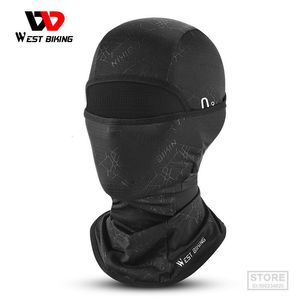 Casquettes de cyclisme Masques WEST BIKING Été Cyclisme en plein air Balaclava Masque de protection solaire intégral VTT Moto Ice Silk Caps UPF 50 Refroidissement Sport Ge 230715