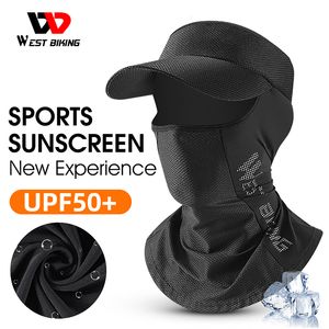 Cycling Caps Masks West Biking Summer Sun Protection Cycling Cap Sport Fishing Balaclava Men Women Fietsen Motorfiets helm Voering Zon Vizier Hoed 230503