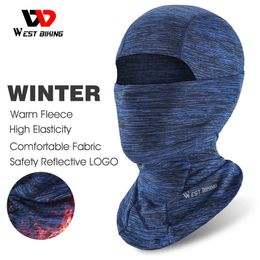 Casquettes de cyclisme Masques WEST BIKING hiver coupe-vent hommes casquette ski cagoule masque Sports de plein air moto casques chapeau polaire vélo 231023