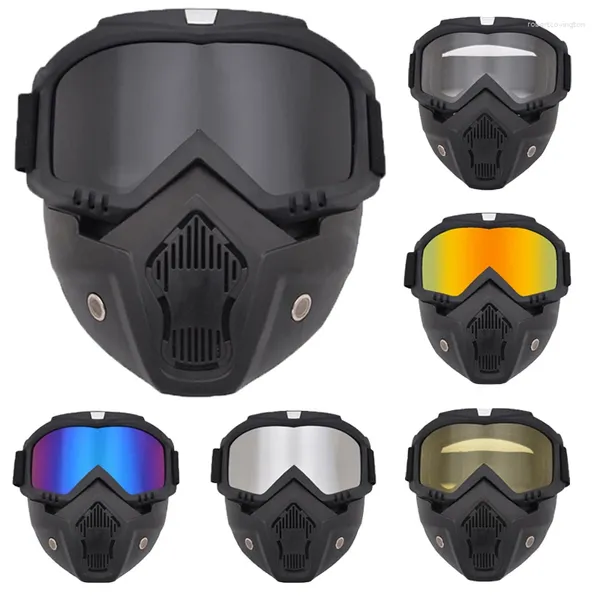 Capas de ciclismo gafas modulares máscara táctica caza táctica de caza desmantelante de motocicleta fuera de carretera anti-fogggle