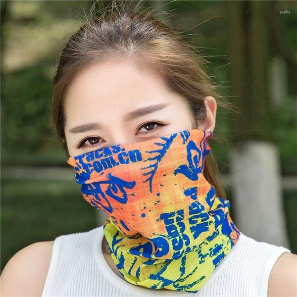 Gorras de ciclismo Bandana mágica al aire libre Color teñido sólido bufandas para senderismo moda Headwrap cuello cubierta de tubo pesca máscara facial a prueba de viento