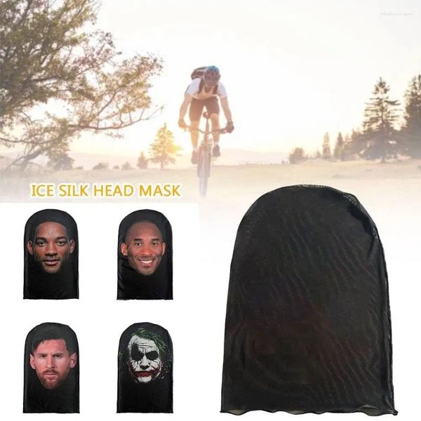 Caps à cyclisme Polyester Mask Celebrity Face 3D Cosplate Cosplay Headcover Mesh Elasticity Bandana Hood