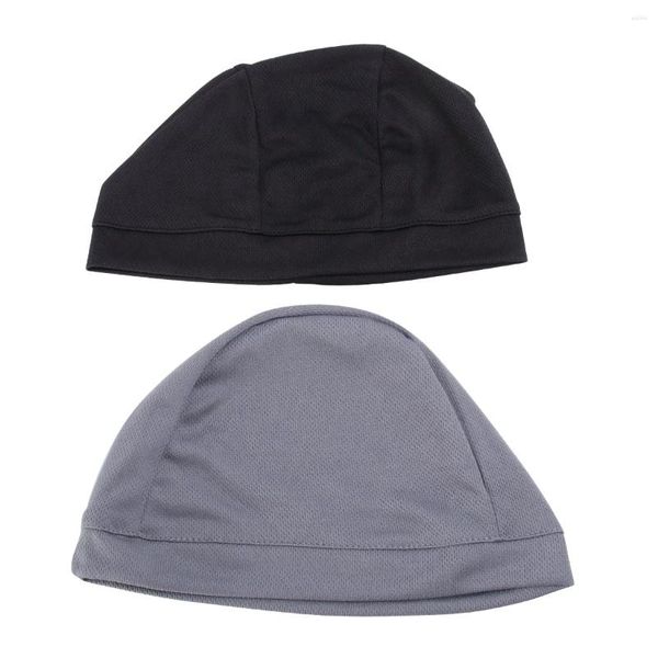 Casquettes de cyclisme à séchage rapide, bonnet de sport rafraîchissant, doublure anti-transpiration, pour hommes et femmes, course à pied, exercice de randonnée (noir et