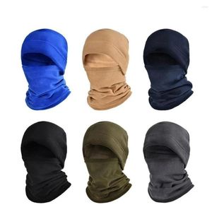 Cycling Caps set winter fleece hoed en sjaal thermische hoofddeksel tactische warme balaclava gezicht masker nek warmere sport ski