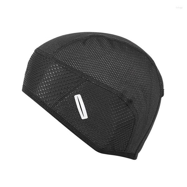 Casquettes de cyclisme Skull Cap Casques Soft Liner Beanie Avec Lunettes Trou Refroidissement Mesh Running Hat Pour Hommes Femmes