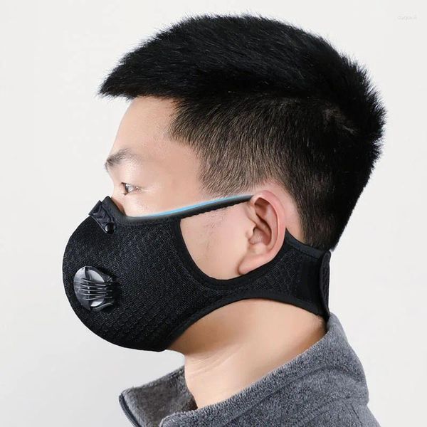 Masque facial de sport de bouchons de cyclisme avec filtre Activé de carbone PM 2,5 Antiflugation des soupapes d'air à poussière respirant vélo de route