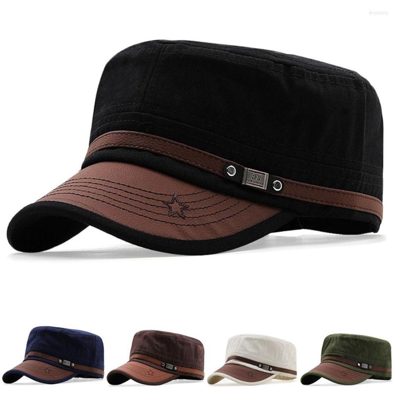 Cycling Caps Spring Summer Breathable Cotton Casual Sun Cap Baseball Army Hat Cadet