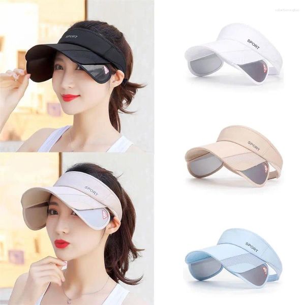 Capas de ciclismo Unisex Sport Hat Protection UV UV Borro retráctil Rimbre Ajustable Sun Visor Golf Golf