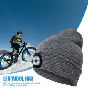 Casquettes de cyclisme USB réparation de voiture chapeau lampe torches de camping polyvalentes rechargeable détachable 3 vitesses luminosité unisexe pour jogging marche