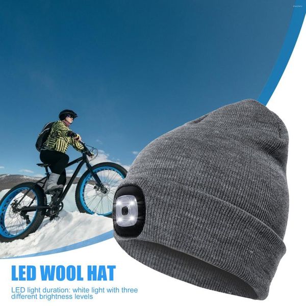 Gorras de ciclismo USB Reparación de automóviles Sombrero Lámpara Multipropósito Camping Antorchas Recargable Desmontable 3-Gear Brillo Unisex para trotar Caminar