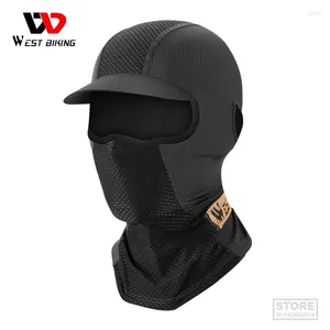 Capes de cyclisme Motorcycles de VTT à vélo de West Helment Helment Visor Inner Soleil Full Face Masque BALACLAVA AVEC OUEU