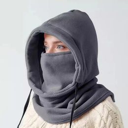 Fietspetten Winter pluche fluwelen hoed bivakmuts Unisex gezichtswarmer Mutsen Thermische hoofdbedekking nek Winddichte sportsjaal