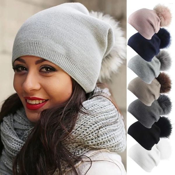 Gorros De Ciclismo Mujer Invierno Otoño Gorro Imitación H Bobble I Beany De Punto