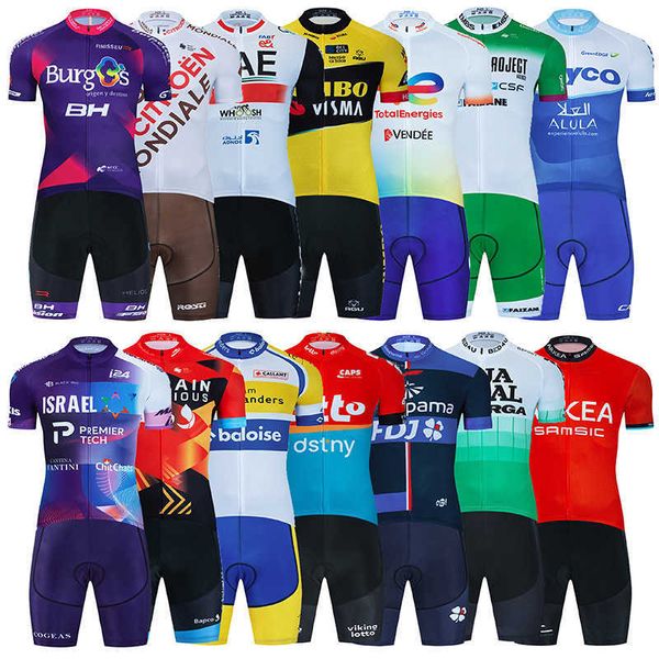 Ensembles de vêtements de cyclisme 2023 Team France Bib cycliste ensemble Vêtements de VTT Vêtements à vélo de vélos Road Shirt Mens Maillot New Complete Summer Suithkd