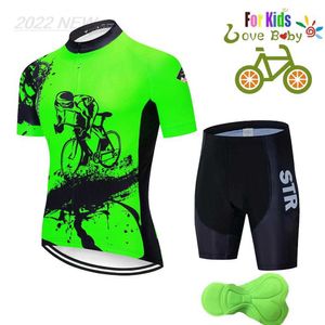 Vêtements de cyclisme Ensembles Haute Qualité Enfants Vélo Vêtements D'été Enfants vêtements Ensemble Vélo À Manches Courtes Vêtements Costume VTT Vêtements De Cyclisme Pour Enfants 2021HKD230625