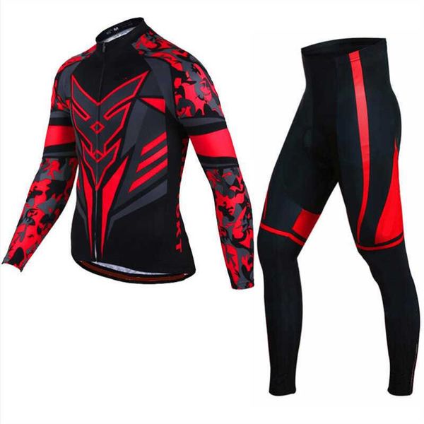 Conjuntos de ropa de ciclismo Conjuntos de bicicleta de manga larga Hombres Ropa de ciclismo con pantalones Venta caliente Otoño Invierno Ropa de bicicleta Traje de carreras Pro Team Conjuntos de ciclismoHKD230625