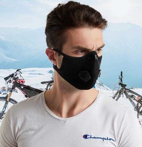 Valve de cyclisme Masque filtrant Sport gym fitness Masques PM2.5 Masque de course anti-pollution Charbon actif anti-poussière Masques de cyclisme lavables casquettes