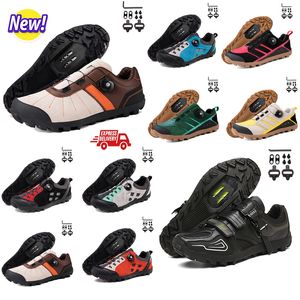 Chaussures de cyclisme Hommes Speed ​​Road Bike aSneakers Chaussures de cyclisme plates en carbone VTT Crampons Femmes Chaussures de vélo de montagne SPD Pédales Racing Biking Footwar GAI