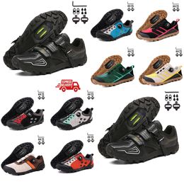 Chaussures de cyclisme Hommes Vitesse Route Vélo Baskets Plat Carbone Cyclisme Shodaes VTT Crampons Femmes Chaussures De Vélo De Montagne SPD Pédales Racing Biking Footwar GAI