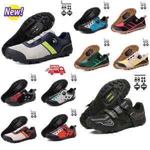 Chaussures de cyclisme Hommes vitesse route vélo baskets plat carbone cyclisme chaussures vtt crampons femmes montagne vélo chaussures SPD pédales course Bicking Footwar GAI