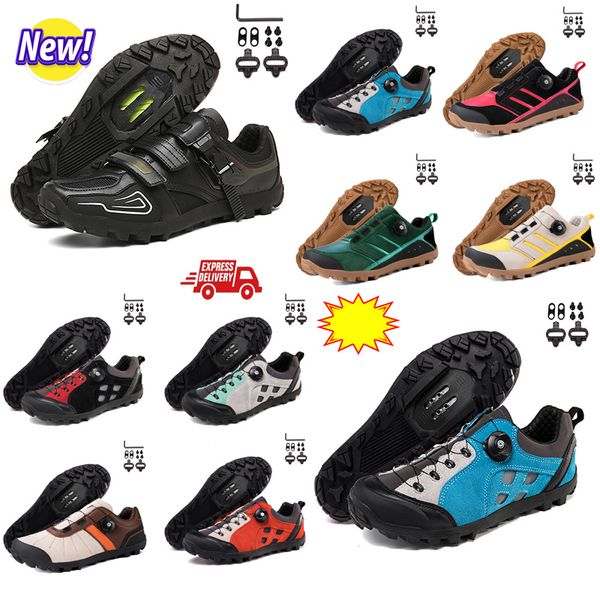 Chaussures de cyclisme Hommes vitesse route vélo baskets plat Carboxcn chaussures de cyclisme vtt crampons femmes chaussures de vélo de montagne SPD pédales course vélo Footwar GAI