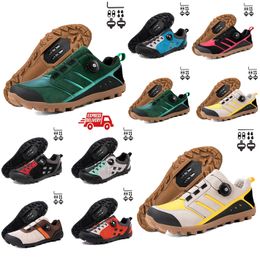 Calzado de ciclismo Hombres Velocidad Bicicleta de carretera Zapatillas de deporte Zapatos de ciclismo de carbono planos Tacos MTB Mujeres Zapatos de bicicleta de montaña Pedales SPD Ciclismo de carreras Footwar GAI