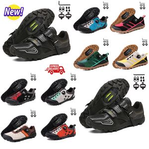 Chaussures de cyclisme Hommes Speesdd baskets de vélo de route chaussures de cyclisme plates en carbone crampons VTT femmes chaussures de vélo de montagne pédales SPD course vélo Footwar GAI