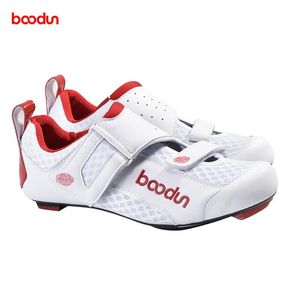 Calzado de ciclismo para hombre y mujer, zapatos superiores transpirables de malla de carretera, suela de fibra de carbono, bicicleta, 3 pernos, SPD-SL, ciclismo