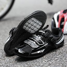 Calzado de ciclismo profesional MTB zapatos desbloquear hombres mujeres al aire libre transpirable bicicleta entrenamiento carretera bicicleta montar carreras zapatillas 36-46